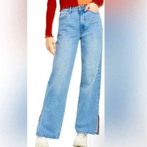 BP. Wide Leg Jean with Split Hem High Waist Mom Jean Sz 26